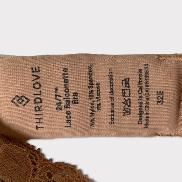 ThirdLove 24/7 Lace Balconette Bra Mauve Twilight Size - Picture 4 of 6